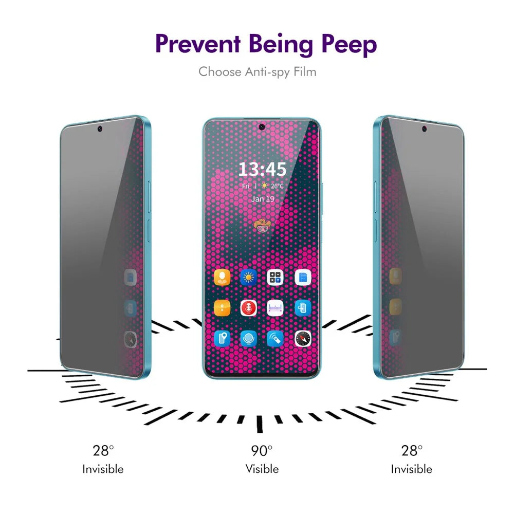 ENKAY HAT PRINCE For OnePlus Nord 4 Anti-Spy Film  Anti-Glare Screen Protector Tempered Glass - Black - 3