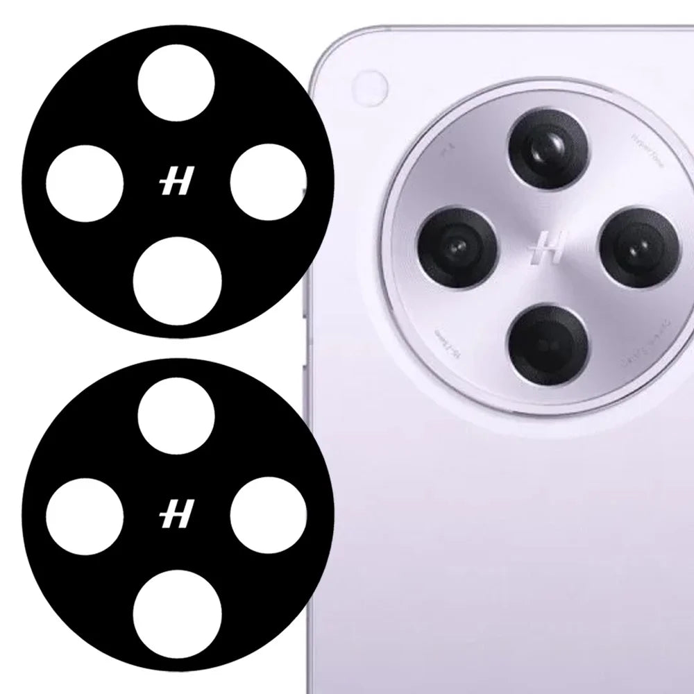 2Pcs For Oppo Find X8s+ 5G Camera Lens Protector 2.5D Arc Edge Silk Printing Tempered Glass Rear Lens Film - 1