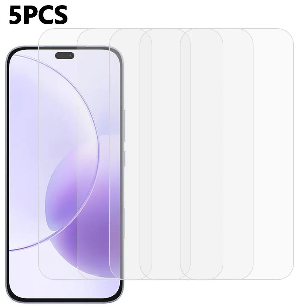 5Pcs For Honor X70i Front Screen Protector 0.3mm 2.5D Tempered Glass Clear Film - 1