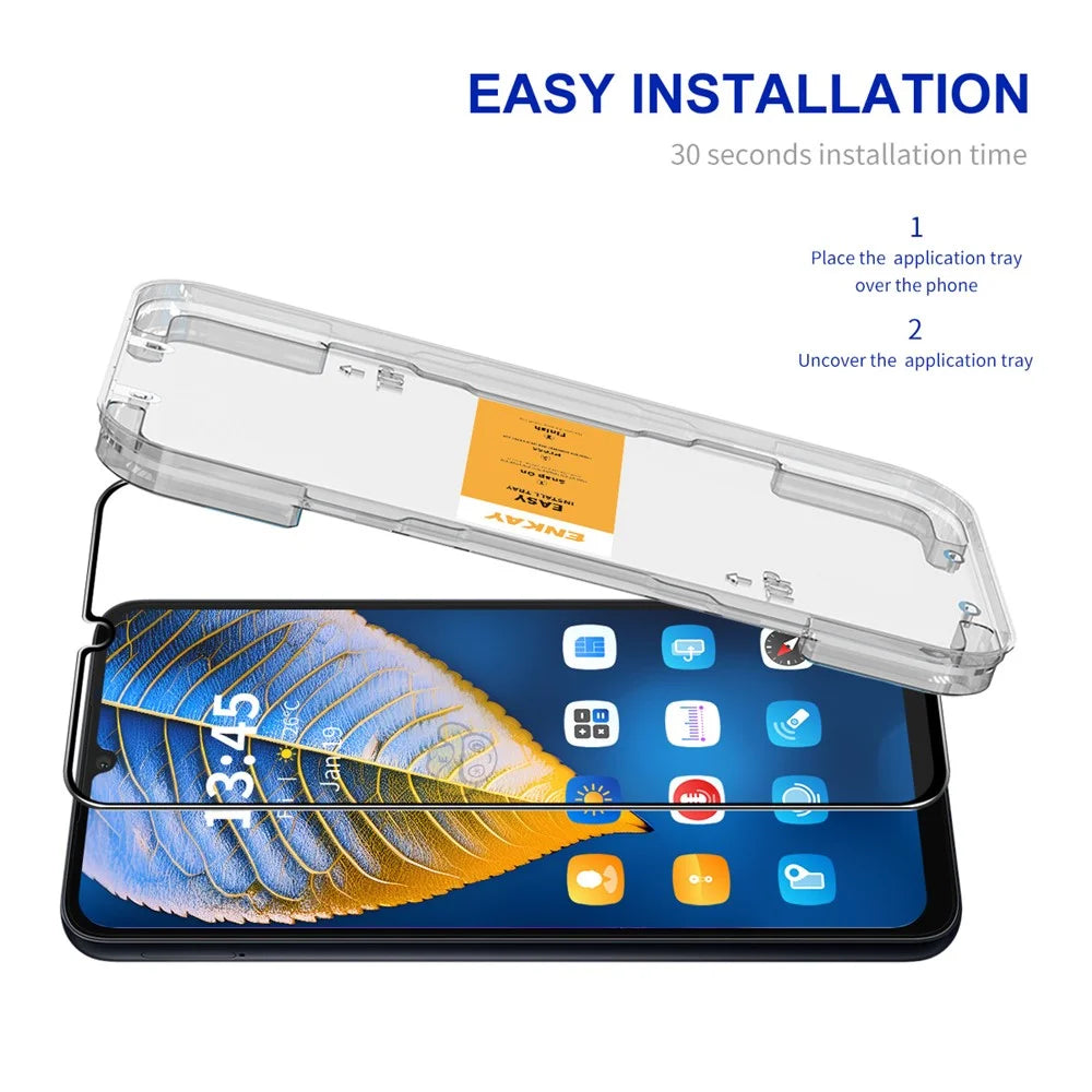 ENKAY HAT PRINCE For Samsung Galaxy M06 5G / Galaxy F06 5G HD Clear Film   Tempered Glass Screen Protector with Installation Tool - Transparent - 2