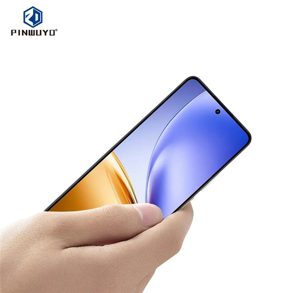 PINWUYO For Realme 14 5G Tempered Glass Film  JK Series-2 9H Full Screen Protector - Black - 2