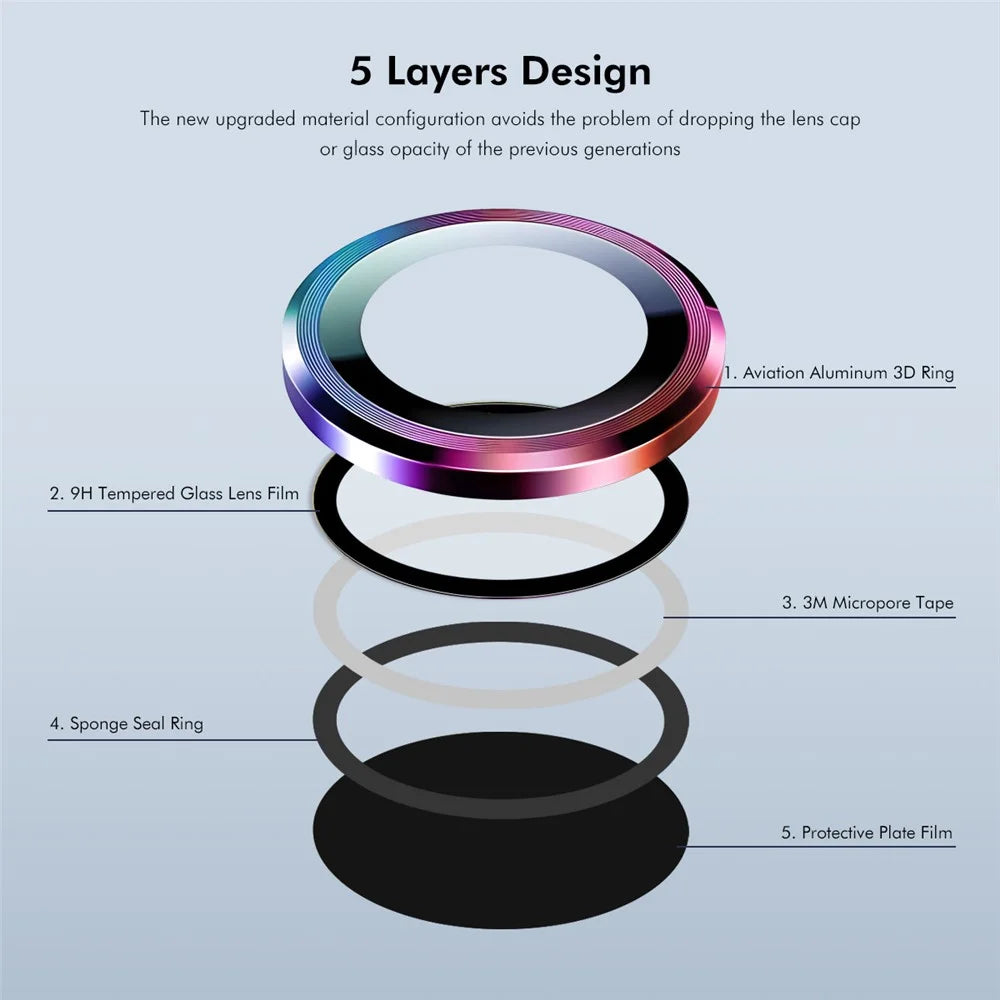 ENKAY HAT PRINCE For Honor 400 Lite 5G Camera Lens Protector  Metal Ring Lens Film - Black - 5