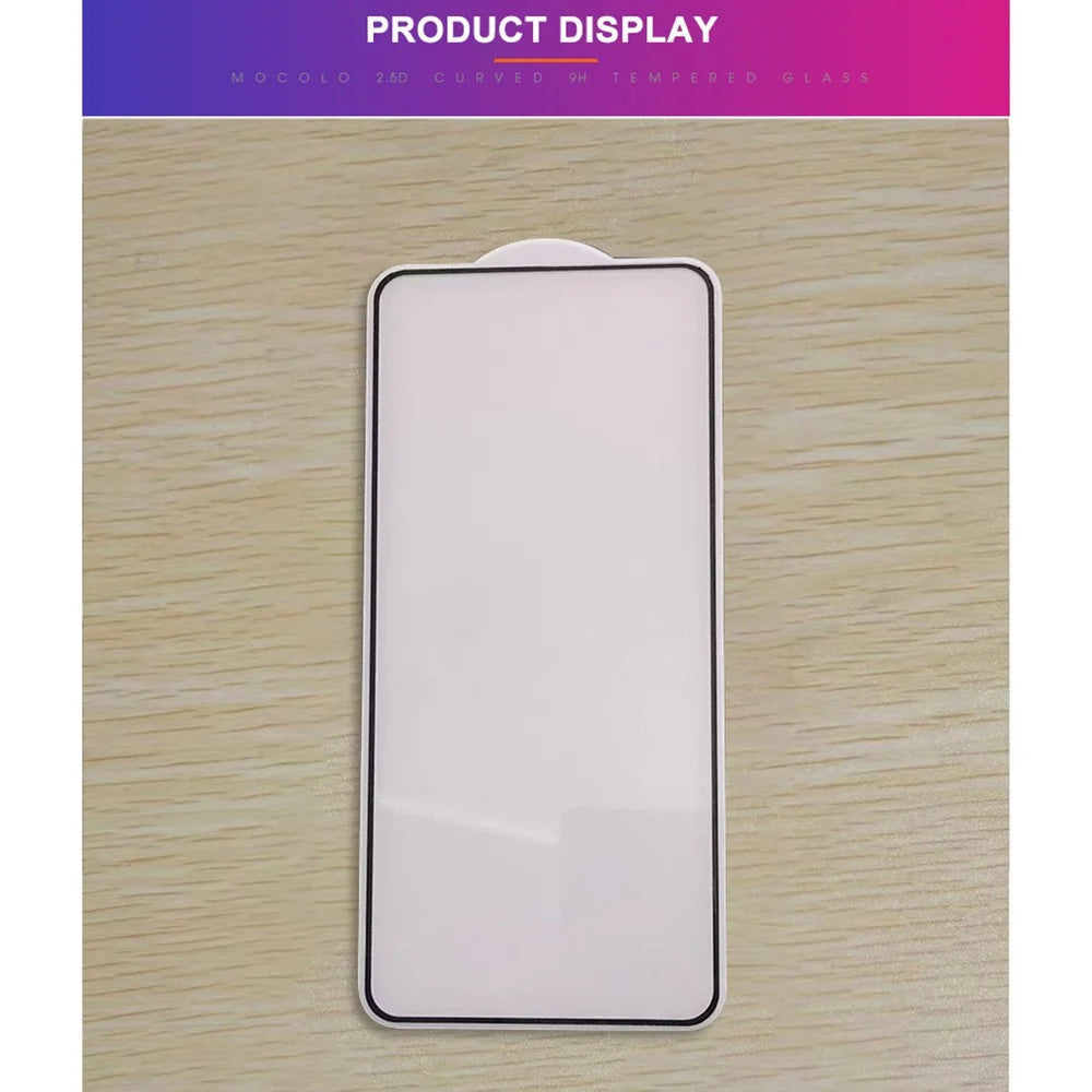 MOCOLO For Realme 14 5G / 14T 5G Screen Protector Anti-Shatter Silk Printing Tempered Glass Film - Black - 7