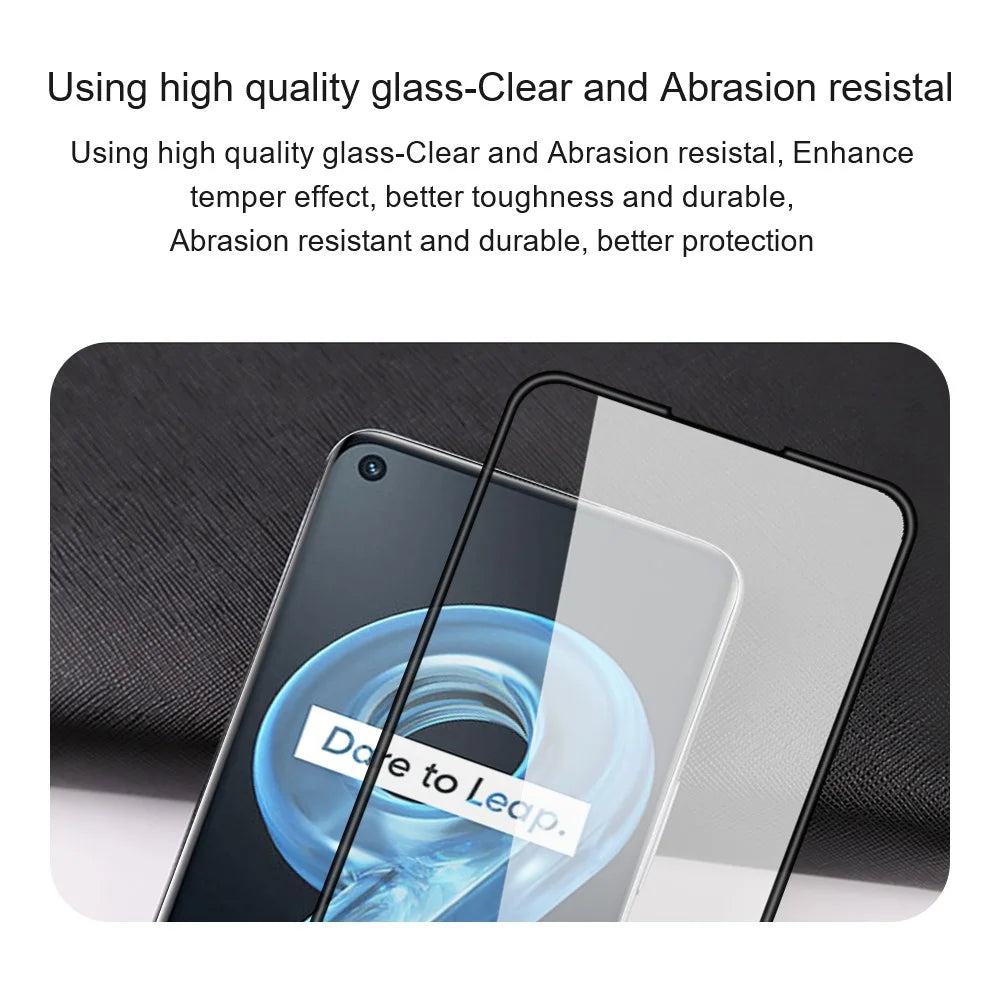 AMORUS For Realme 14 5G / 14T 5G Screen Protector Anti-Shatter Tempered Glass Film - Black - 7