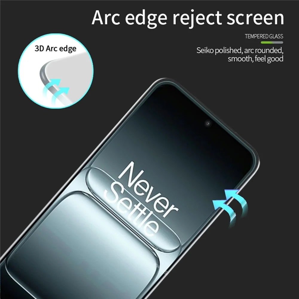 PINWUYO For OnePlus 13T 5G Tempered Glass Film  Explosion-proof 9H 3D Full Screen Protector - Black - 2