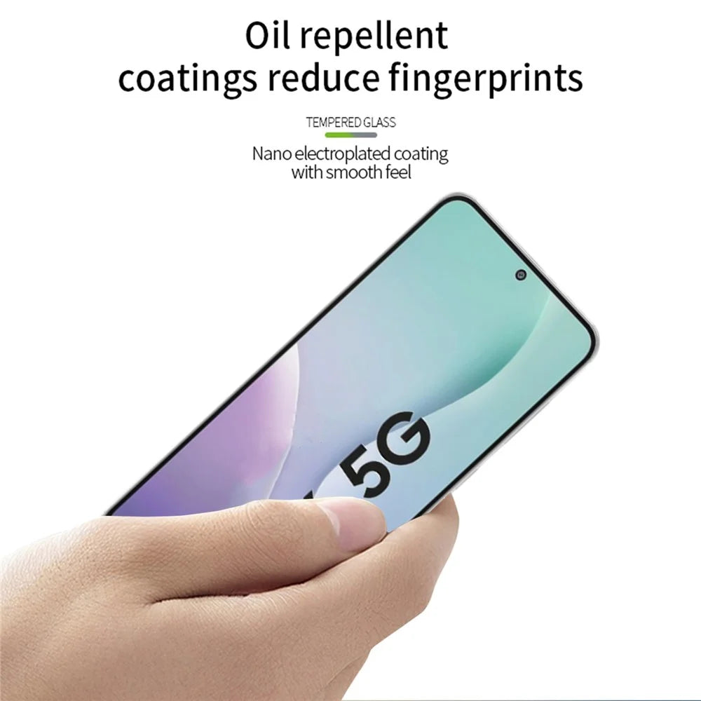 MOFI For Samsung Galaxy M56 5G Screen Protector  9H Full Glue Full Coverage High Aluminum-Silicon Glass Film - Black - 4
