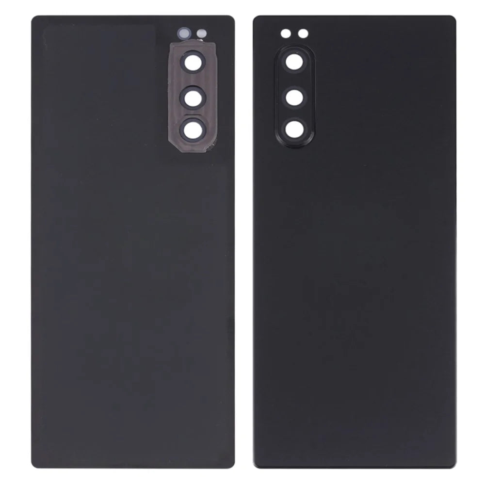 For Sony Xperia 5 OEM Battery Housing Cover Repair Part + Camera Lens Cover - Black - 1