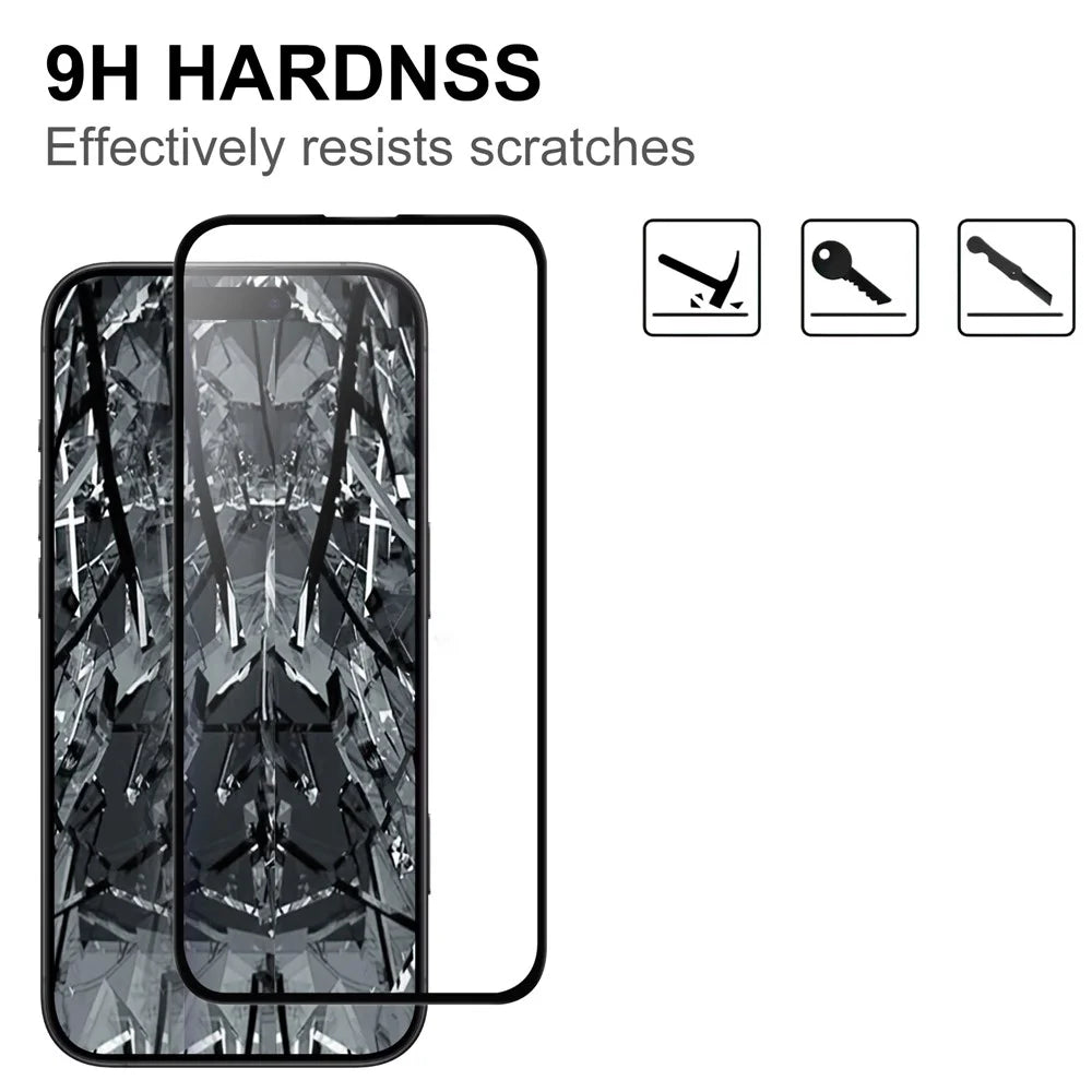 For iPhone Air AGC Tempered Glass with Black Edge Full Glue Full Coverage Screen Protector - 3
