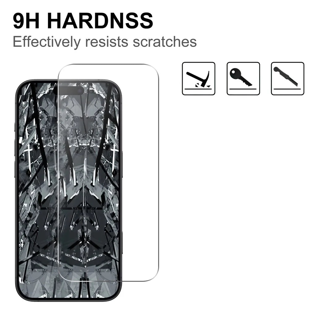 For iPhone Air Clear Tempered Glass Screen Protector Anti-Explosion Film + Camera Lens Protector - 4