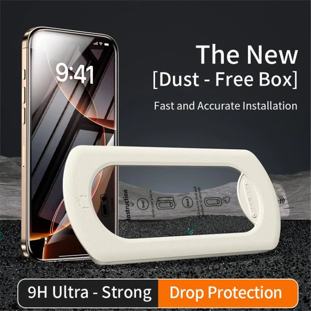 Screen Protector For iPhone 14  /  13 Pro  /  13 High Aluminium-Silicon Glass HD Film with Dust Removal Tool - 5