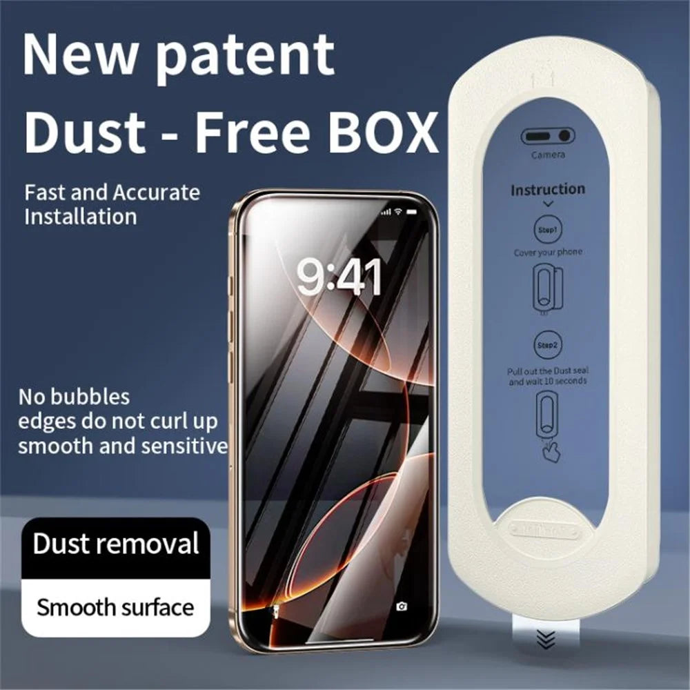 For iPhone 14 Pro Max Screen Protector High Aluminium-Silicon Glass HD Film with Dust Removal Tool - 3