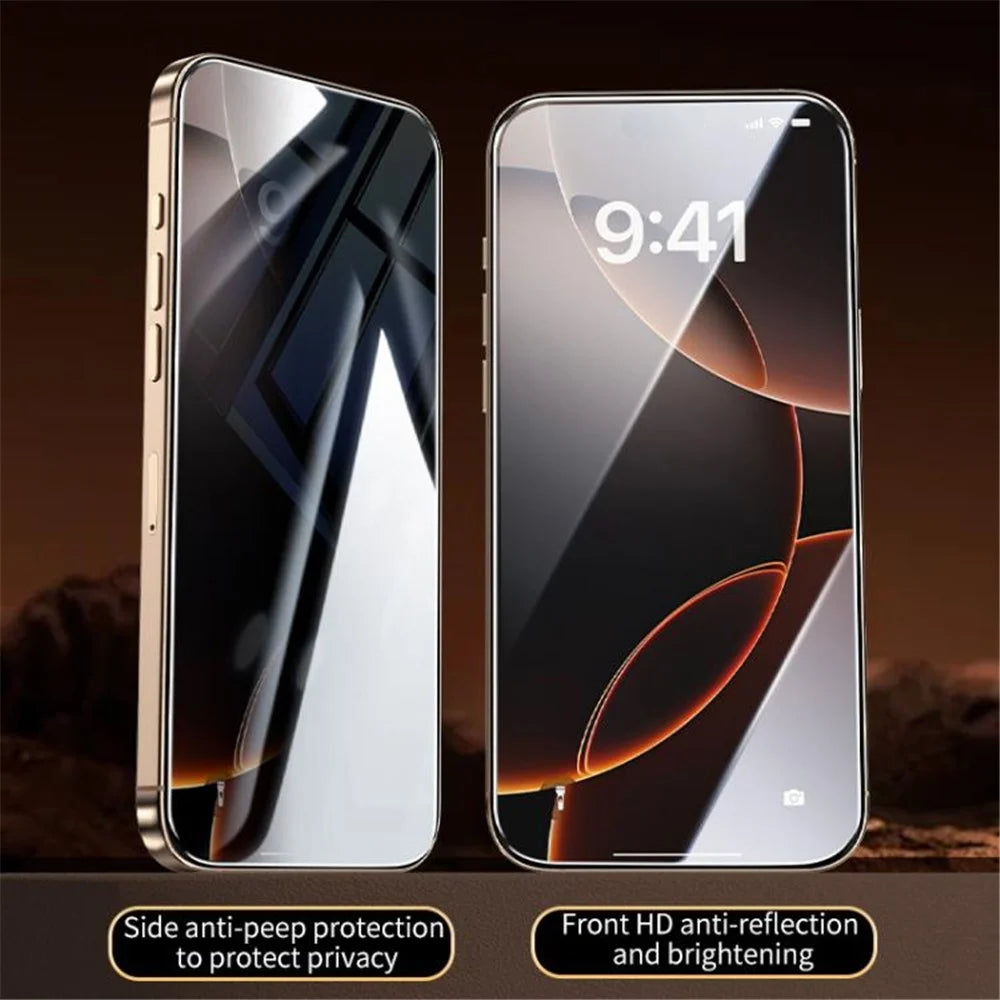 For iPhone 16 Plus Screen Protector High Aluminium-Silicon Glass 28 Degree Anti-Spy Film with Dust Removal Tool - 6
