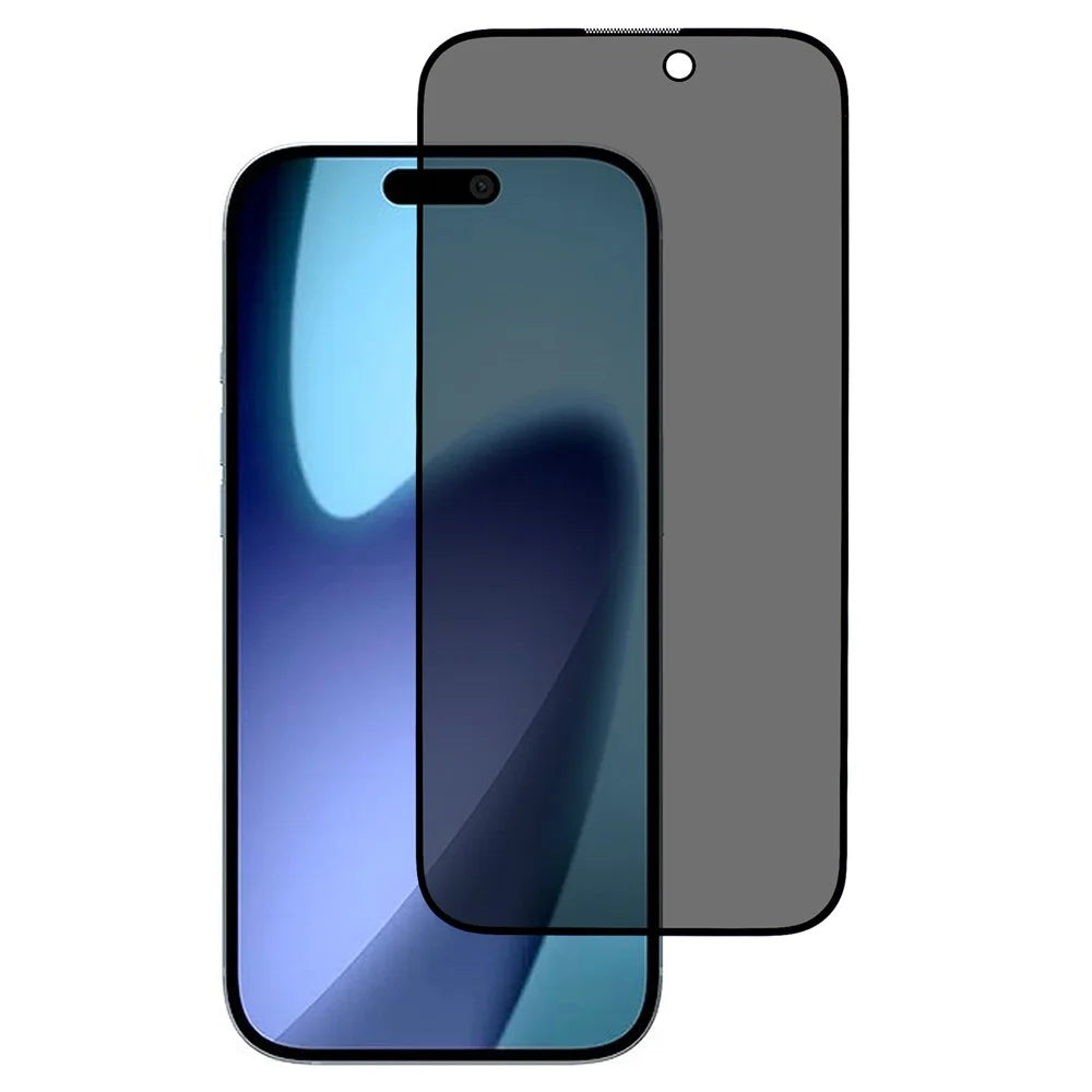 For iPhone 17 Anti-Peep Tempered Glass Full Covering Silk Printing Screen Protector - 1