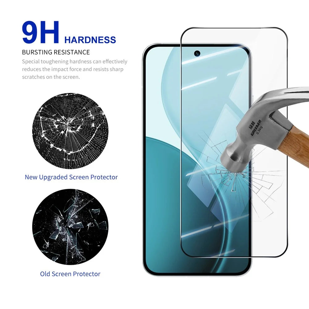 RURIHAI For Oppo Reno14 Pro 5G (Global) Screen Protector Secondary Hardening High Aluminium-Silicon Glass Film - 3