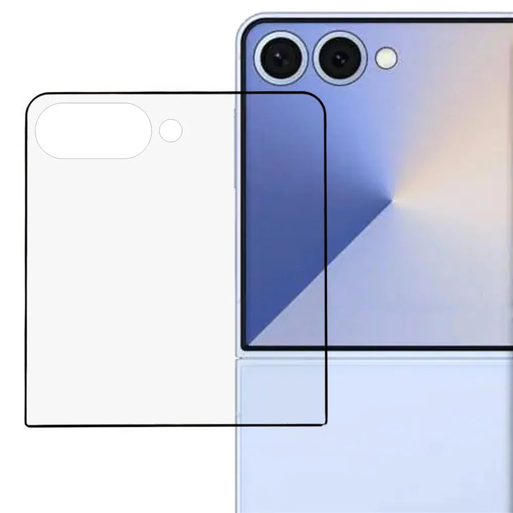 For Samsung Galaxy Z Flip7 5G Screen Protector Silk Printing Full Glue Clear High Aluminium-Silicon Glass Film (Outer Screen) - 1