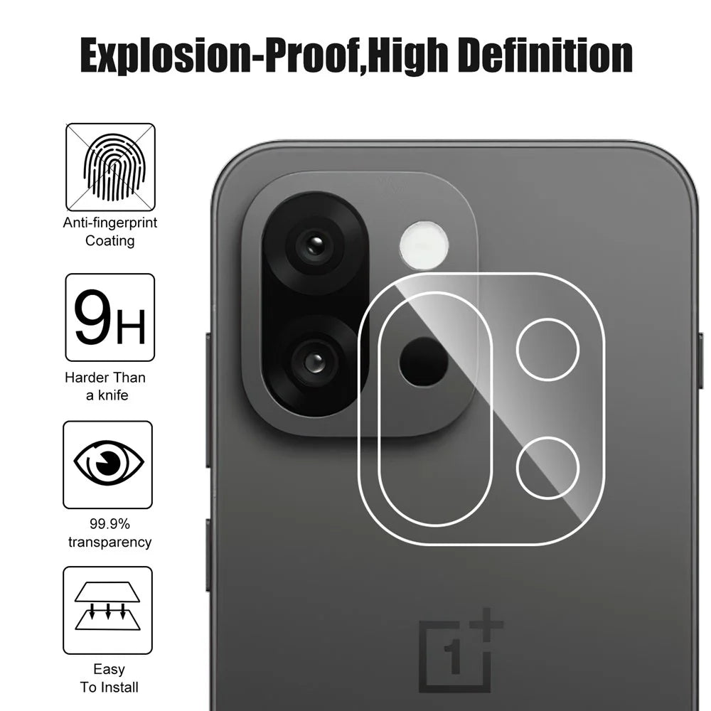 For OnePlus 13T 5G Camera Lens Protector Arc Edge Clear Tempered Glass Film - 3