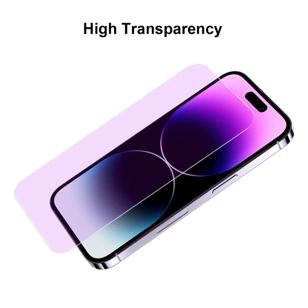 JUNSUNMAY 25Pcs For iPhone 15 Pro Tempered Glass Screen Protector Anti Blue Ray Eye Protection HD Clear Film - 4