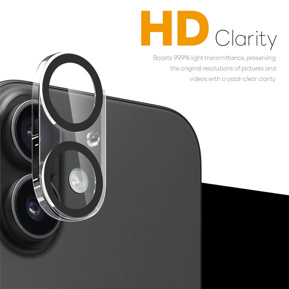 NORTHJO For iPhone 17 Camera Lens Protector Black Circles 3D Full Coverage Clear Tempered Glass Lens Film - 2