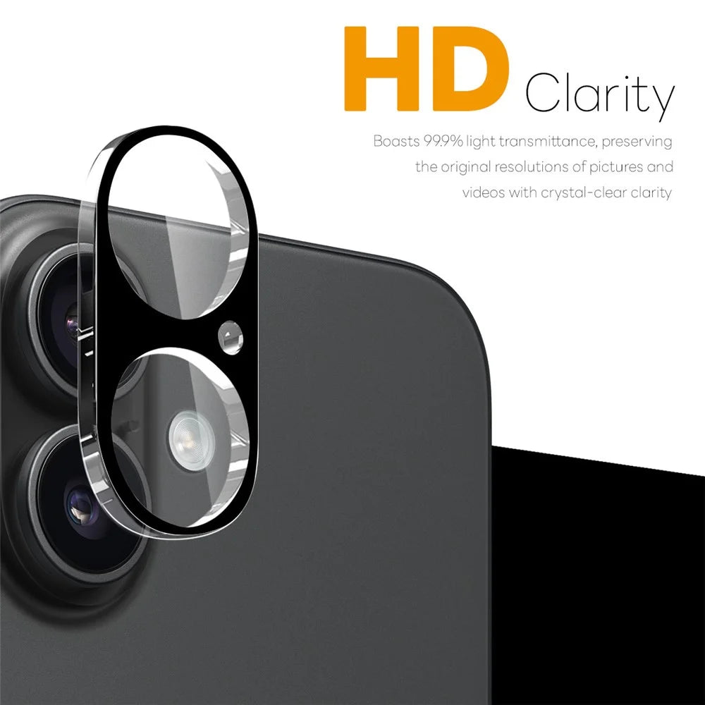 NORTHJO For iPhone 17 Camera Lens Protector Black Silk Printing 3D Clear Tempered Glass Lens Film - 2