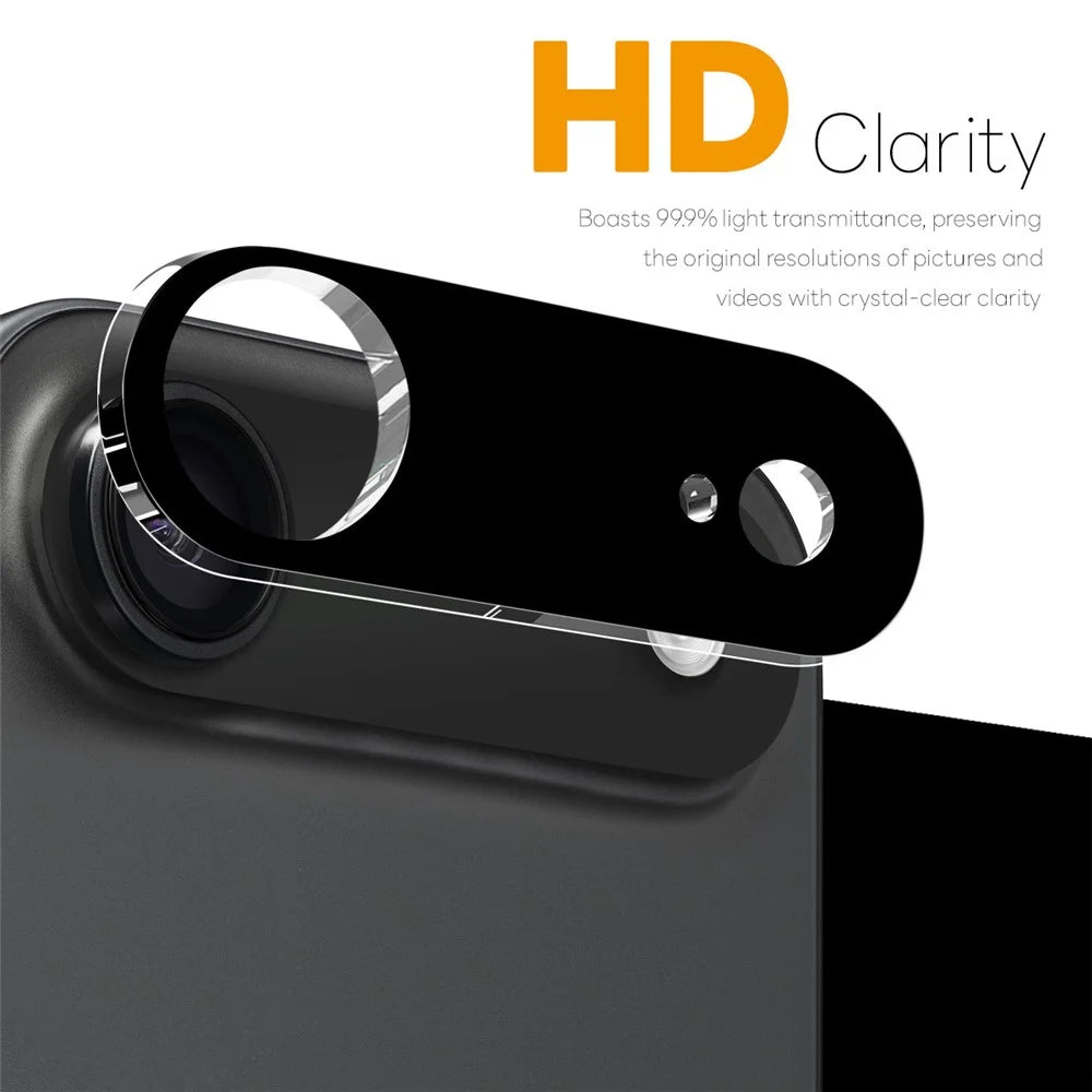NORTHJO 2Pcs For iPhone Air Camera Lens Protector Black Silk Printing 3D Clear Tempered Glass Lens Film - 2
