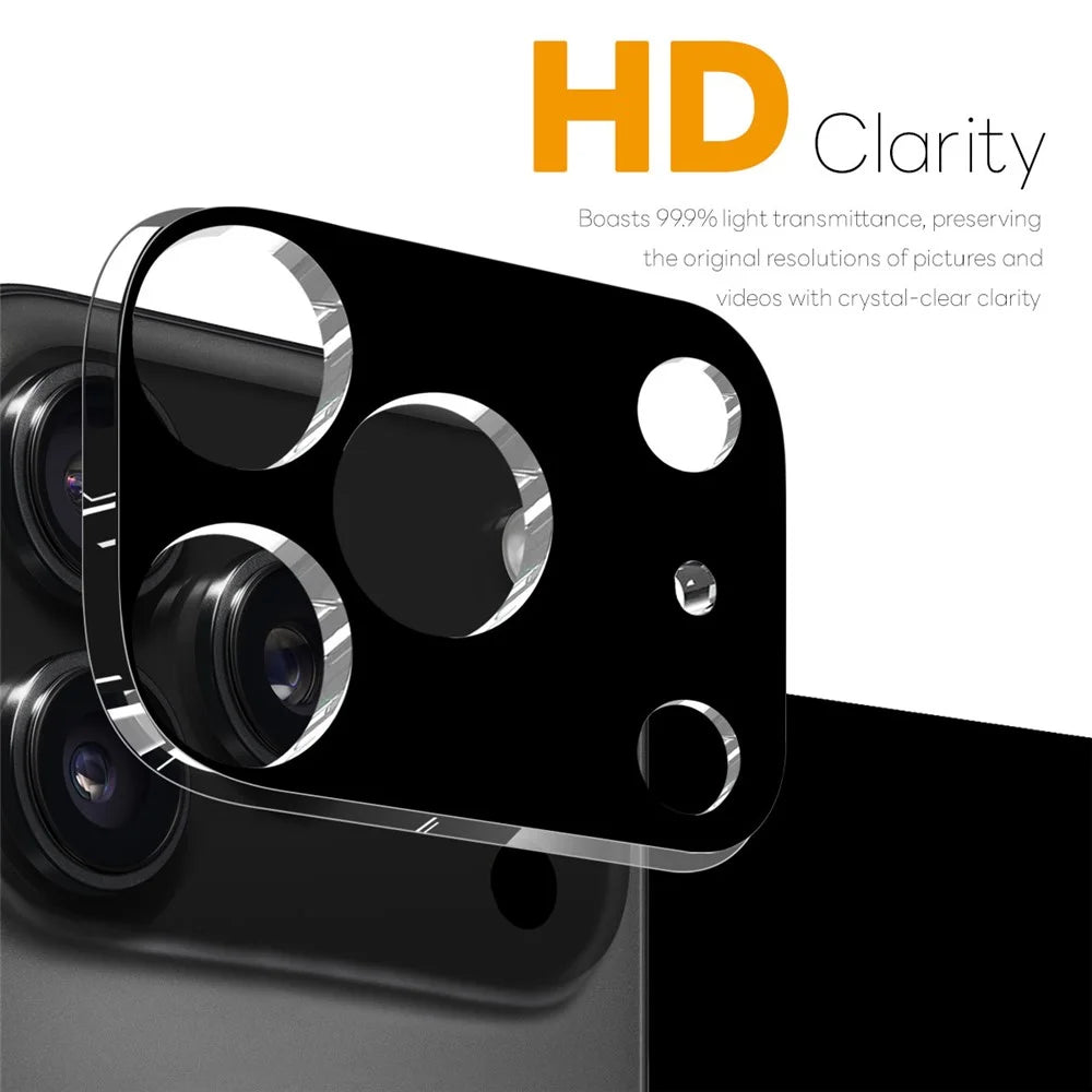 NORTHJO 2Pcs For iPhone 17 Pro Max Camera Lens Protector Black Silk Printing 3D Clear Tempered Glass Lens Film - 2