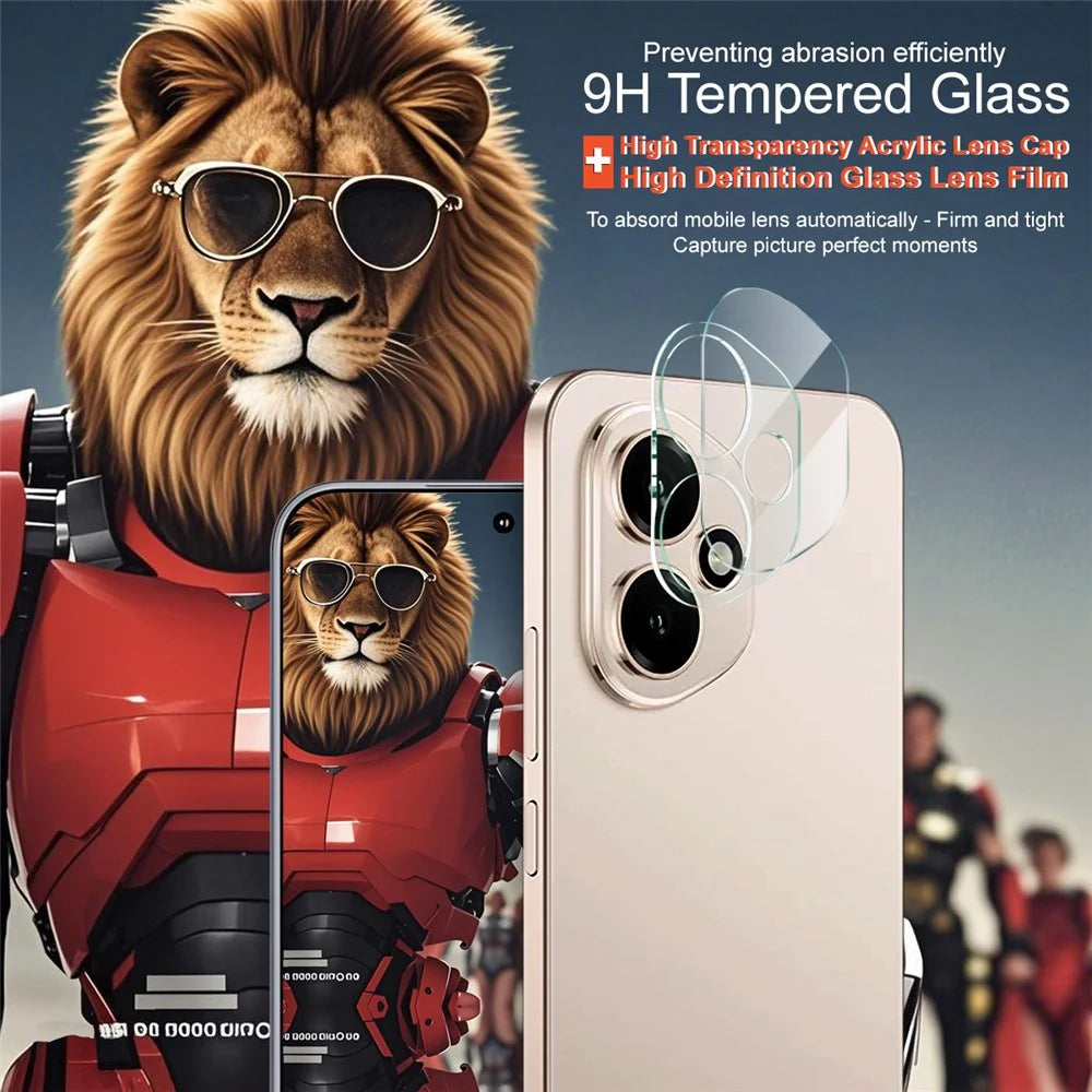 IMAK For Honor 400 5G (Global) Tempered Glass Camera Lens Protector + Acrylic Lens Cap - 3