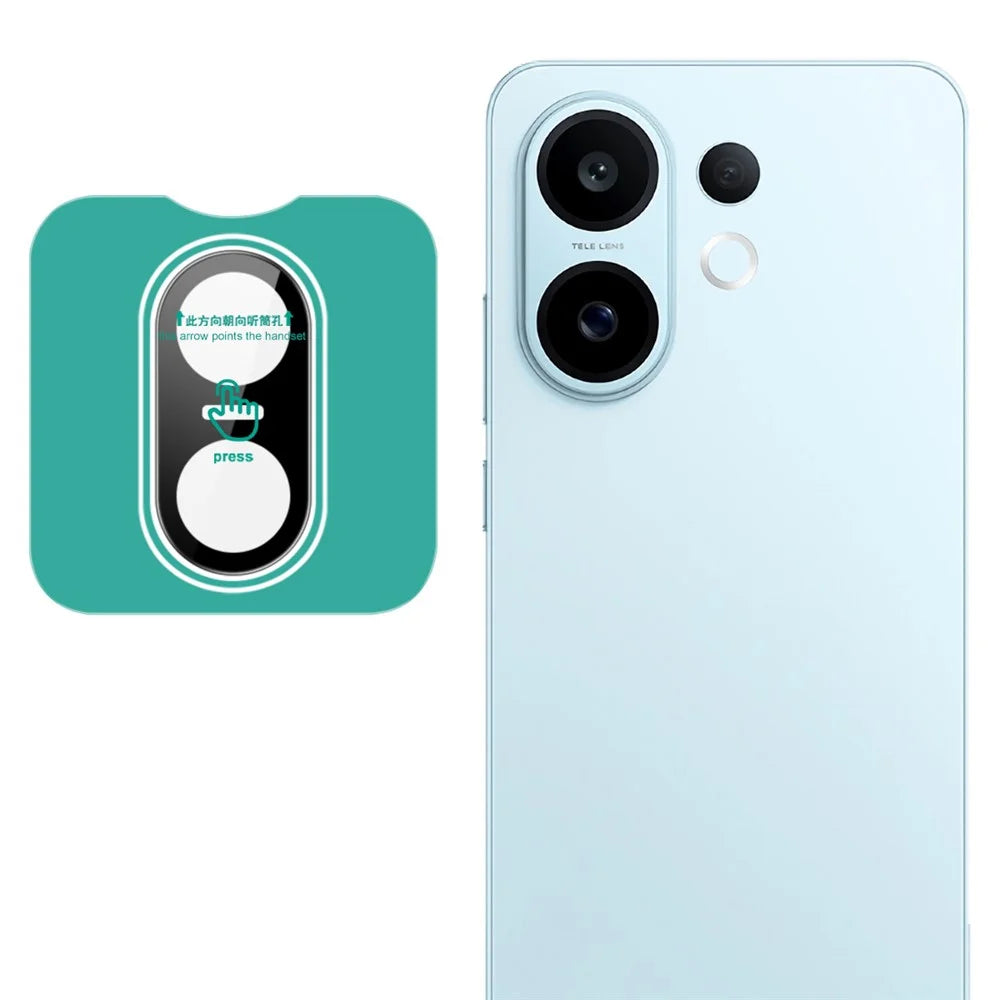 IMAK For vivo S30 5G Tempered Glass Camera Lens Protector with Self Positioning Frame (Black Version) - 1