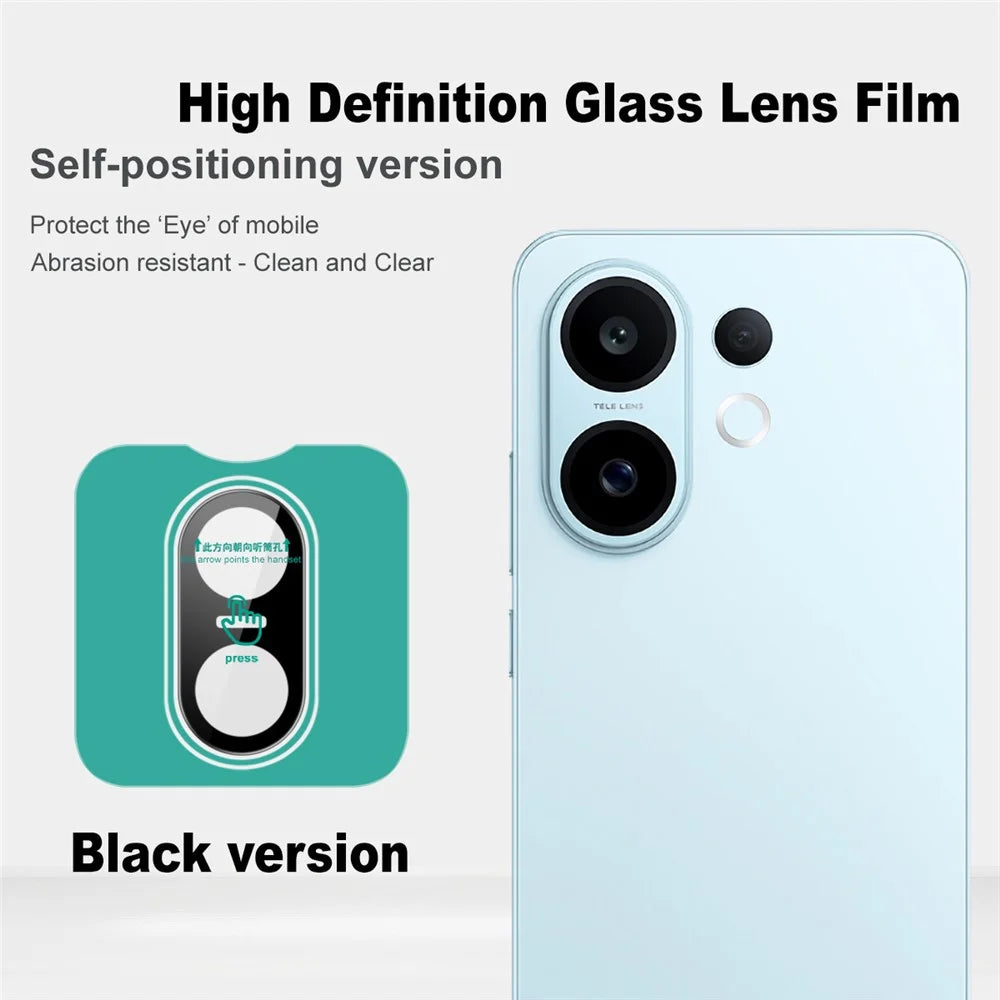 IMAK For vivo S30 5G Tempered Glass Camera Lens Protector with Self Positioning Frame (Black Version) - 2