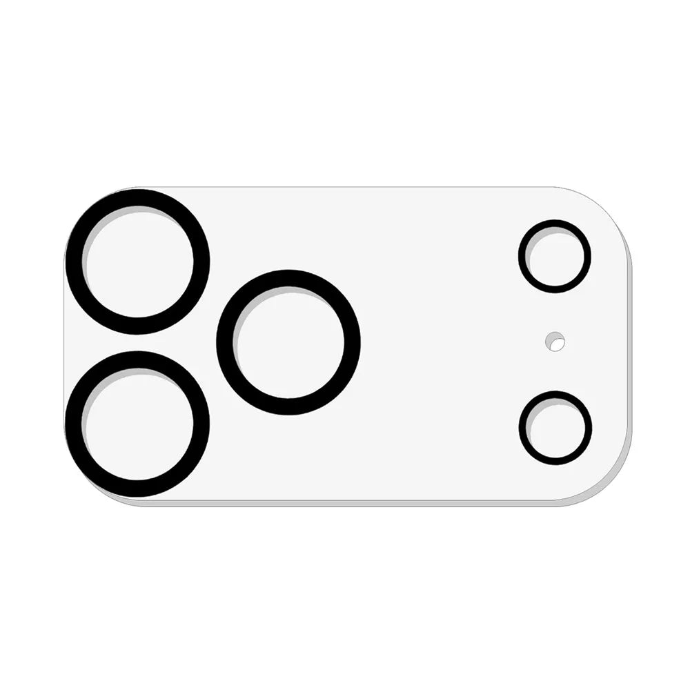 For iPhone 17 Pro Camera Lens Protector with Black Circle Design Tempered Glass Lens Film - 1