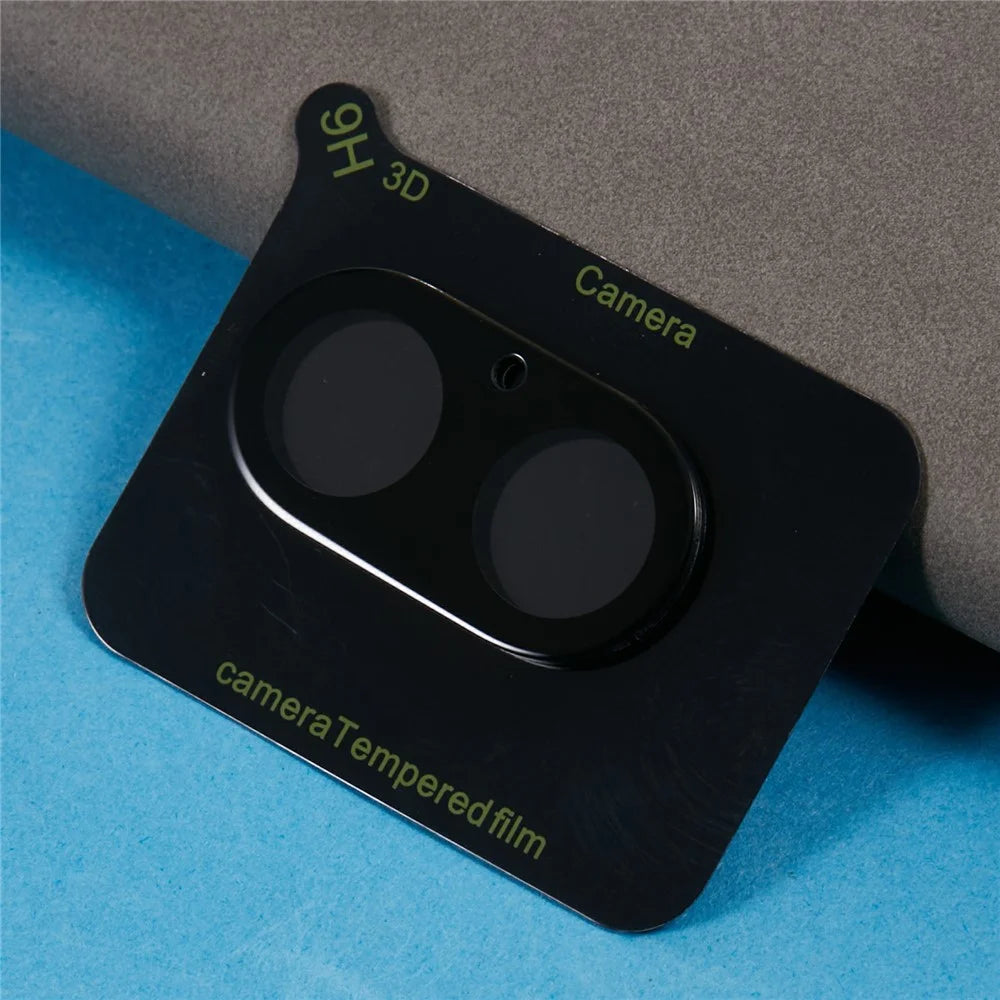 For iPhone 16 / 16 Plus Tempered Glass Lens Protector Black Silk Printing Camera Lens Film - 3