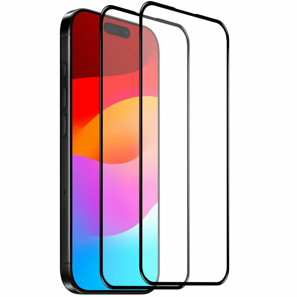NORTHJO 2Pcs A+ Phone Screen Protector for iPhone 18 Pro Max / 17 Pro Max 0.3mm 2.5D High Aluminum-silicon Glass Silk Printing Film - 1
