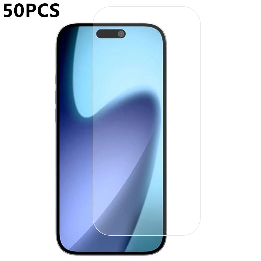 50Pcs / Pack For iPhone 18 Pro Max / 17 Pro Max Screen Protector Thick Glue HD Clear High Aluminium-Silicon Glass Film Anti Explosion - 1