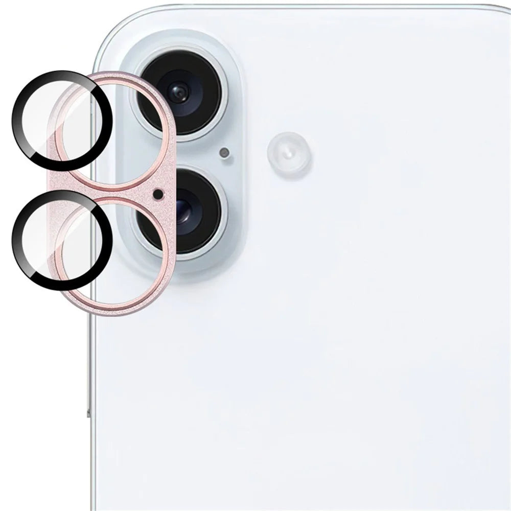 IMAK For iPhone 17 Camera Lens Film Metal Lens Cap + Tempered Glass Lens Protector - Pink - 4