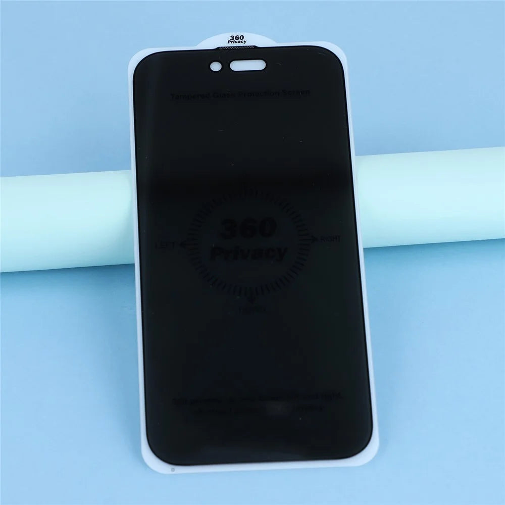 For iPhone Air Privacy Screen Protector Purple Light Anti-Spy Tempered Glass Film with Dust-Proof Mesh - 3