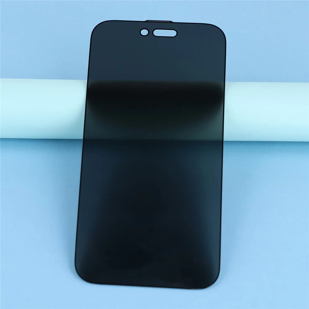 For iPhone Air Privacy Screen Protector Purple Light Anti-Spy Tempered Glass Film with Dust-Proof Mesh - 4