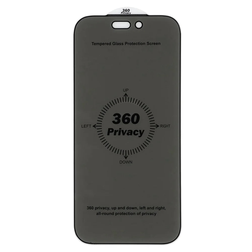 For iPhone 17 Privacy Tempered Glass Screen Protector with Silk Printing / Dust Filter Mesh - 2