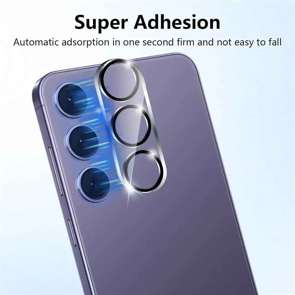 For Samsung Galaxy S24 Camera Lens Protector Black Ring Silk Printing Tempered Glass Acrylic Lens Film - 2