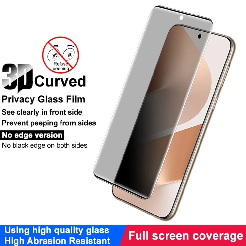 IMAK Anti Spy Screen Protector For Huawei Pura 80 Pro / Pura 80 Pro+ / Pura 80 Ultra , Tempered Glass Film (No Edge Version) - 3