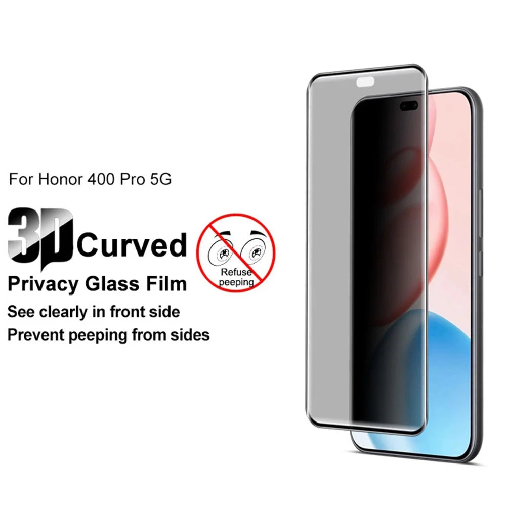 IMAK For Honor 400 Pro 5G (Global) Anti Spy Screen Protector Full Cover Tempered Glass Film - 4