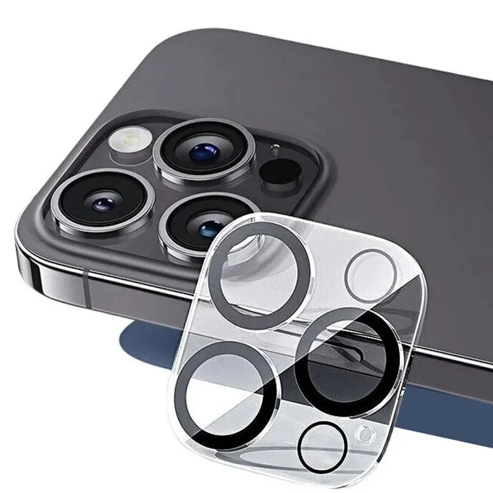 For iPhone 14 Pro / 14 Pro Max Camera Lens Protector Black Ring Silk Printing Tempered Glass Acrylic Lens Film - 4