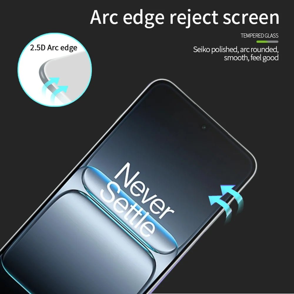 MOFI For OnePlus Ace 5 Ultra 5G Screen Protector  9H Full Glue Full Coverage High Aluminum-Silicon Glass Film - Black - 2