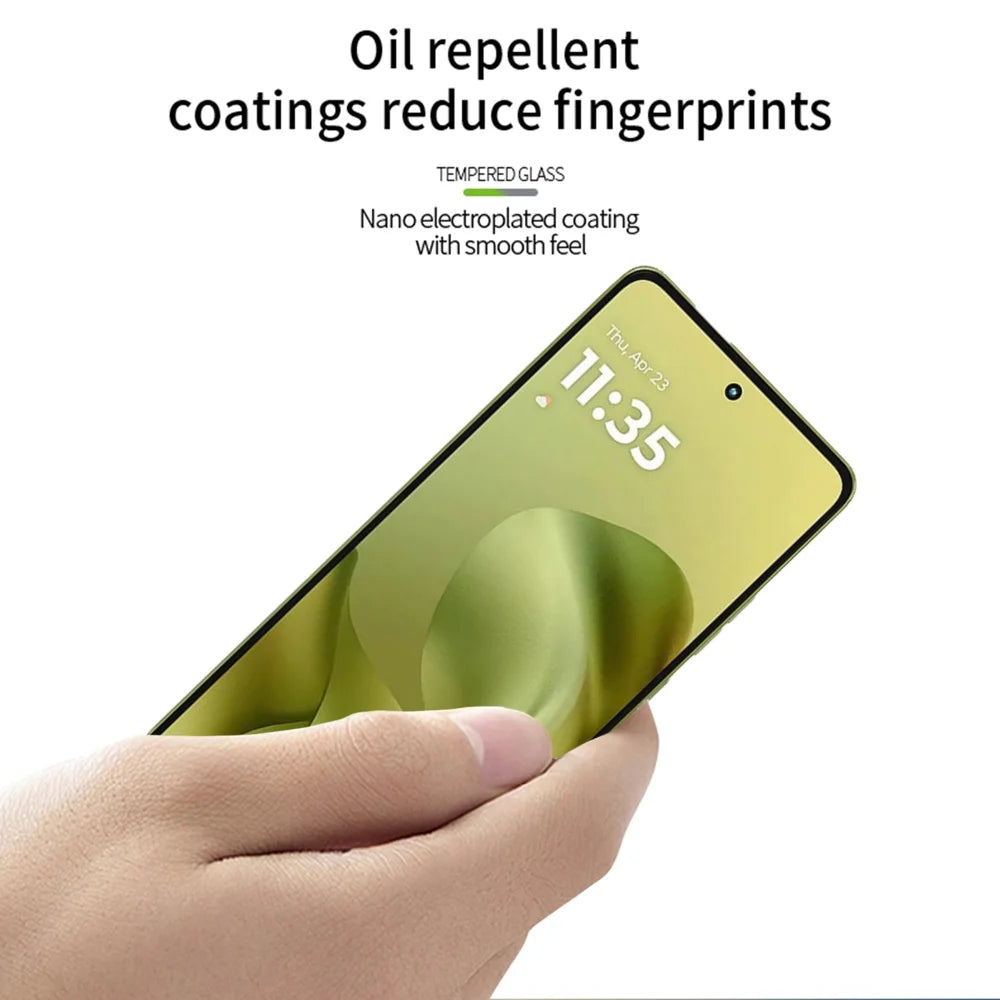MOFI For Motorola Moto G86 Power 5G / Motorola Moto G86 5G Screen Protector  9H Full Glue Full Coverage High Aluminum-Silicon Glass Film - Black - 4