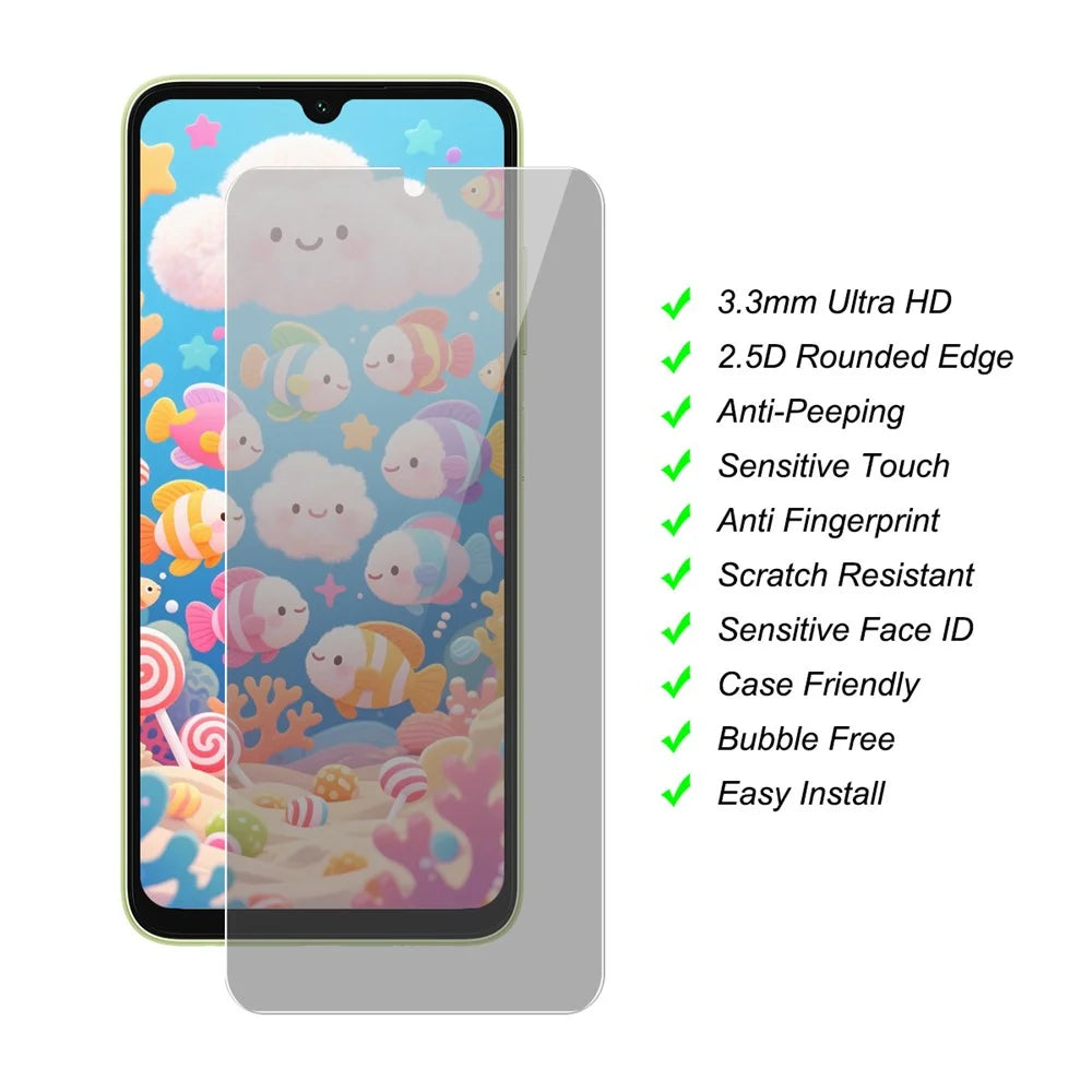 JUNSUNMAY 25Pcs For Samsung Galaxy A06 4G  /  5G Anti-Spy Tempered Glass Screen Protector Anti Drop HD Clear Film - 2