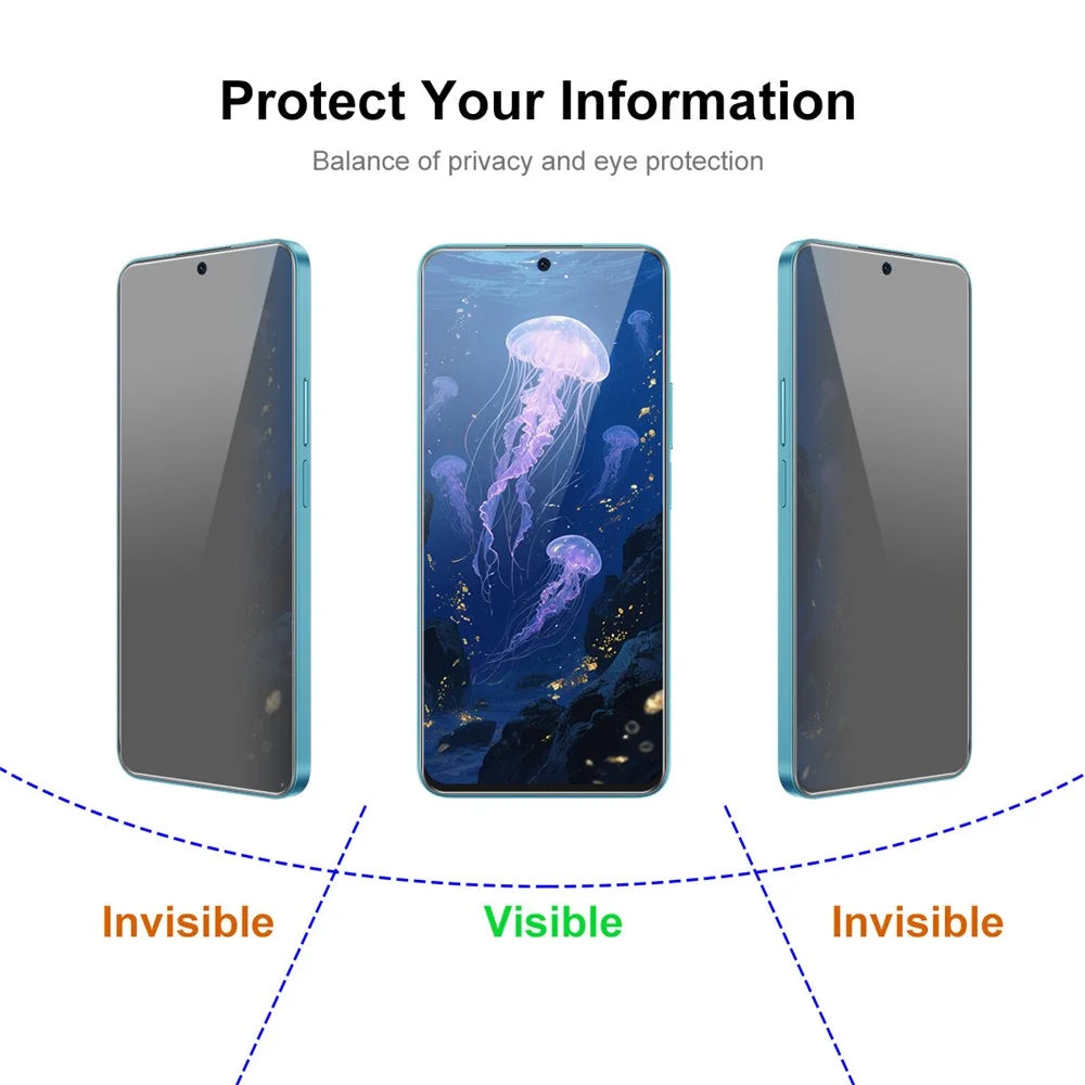 JUNSUNMAY 25Pcs For Honor X7c 5G / X7c 4G / 200 Smart 5G Anti-Spy Tempered Glass Screen Protector Anti Drop HD Clear Film - 3
