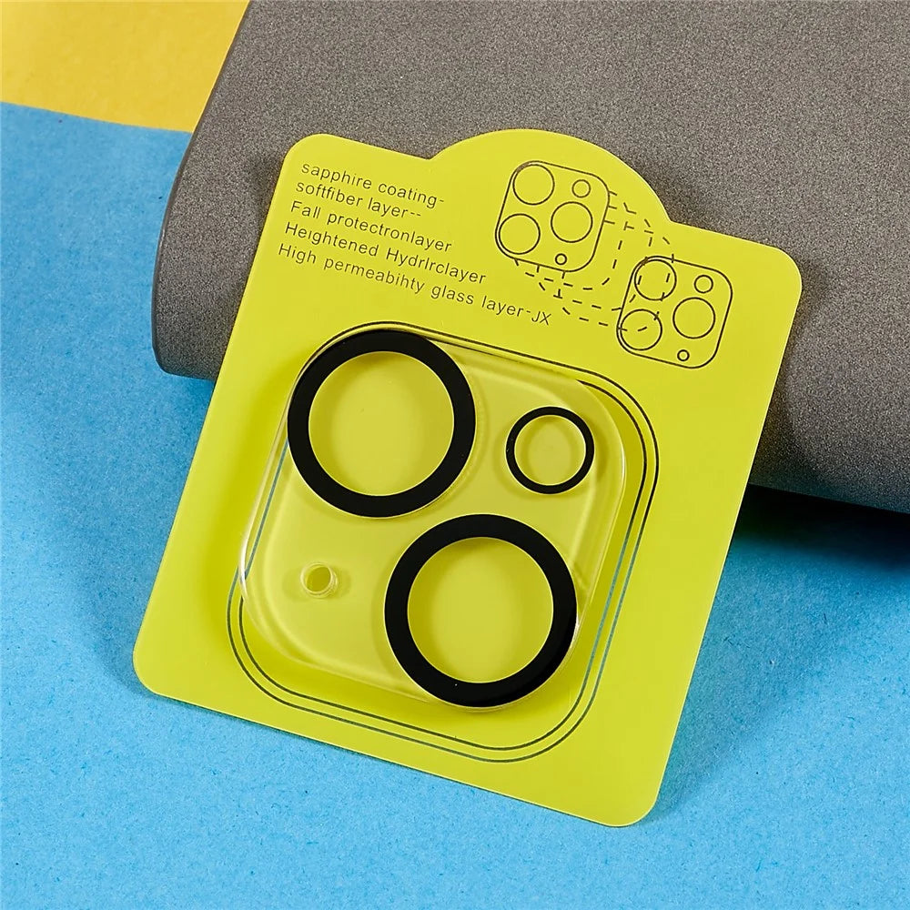 For iPhone 14 / 14 Plus Tempered Glass Anti-exposure Lens Protector One-piece Anti-scratch Rear Camera Guard - 3