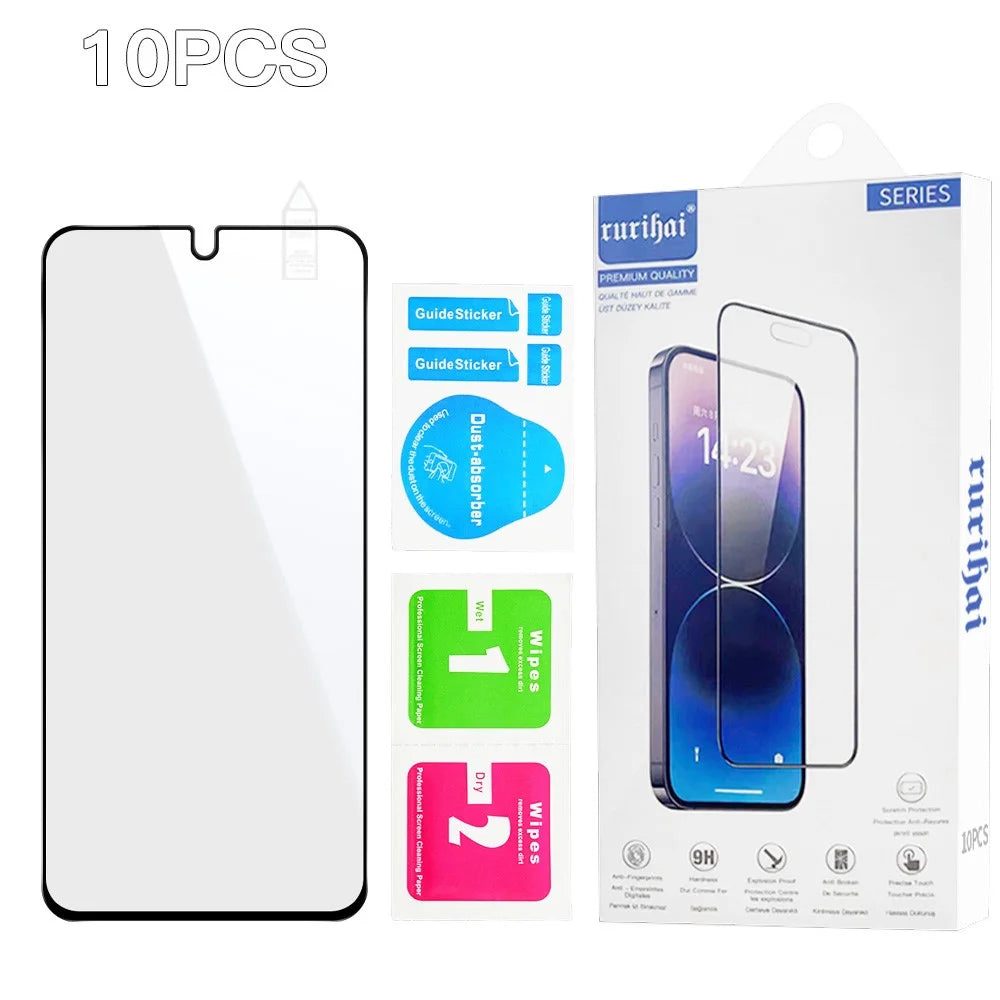 RURIHAI 10Pcs For Samsung Galaxy M36 5G High Aluminium-Silicon Glass Film 0.26mm 2.5D Screen Protector - 7