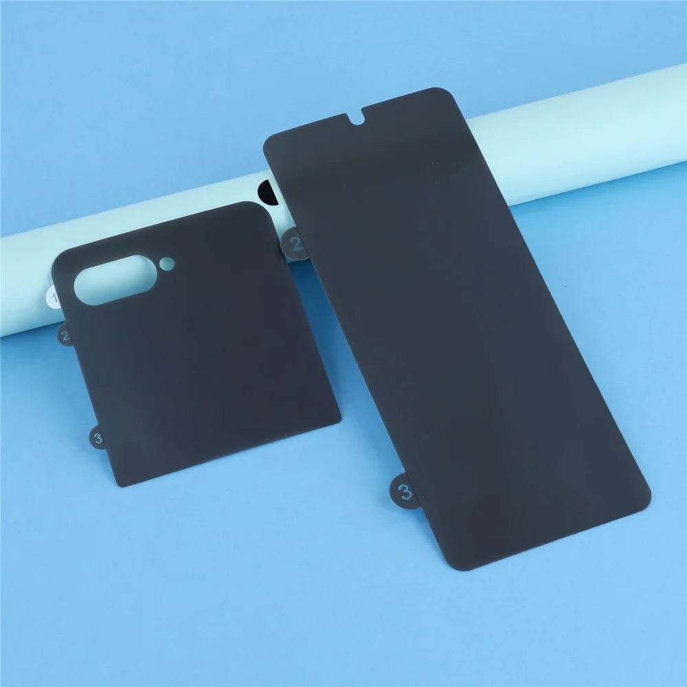 For Motorola Razr 40 Ultra 5G Anti-Spy Screen Protector PET Matte Front and Back Screen Film - 3