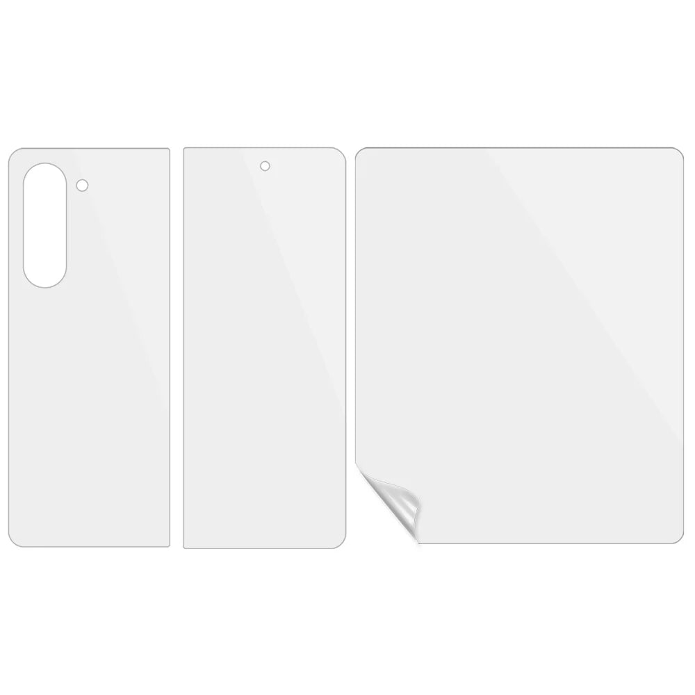 For Samsung Galaxy Z Fold7 5G 1 Set Hydrogel Film TPU+PET Front Screen Protector + Back Cover -  Transparent - 2