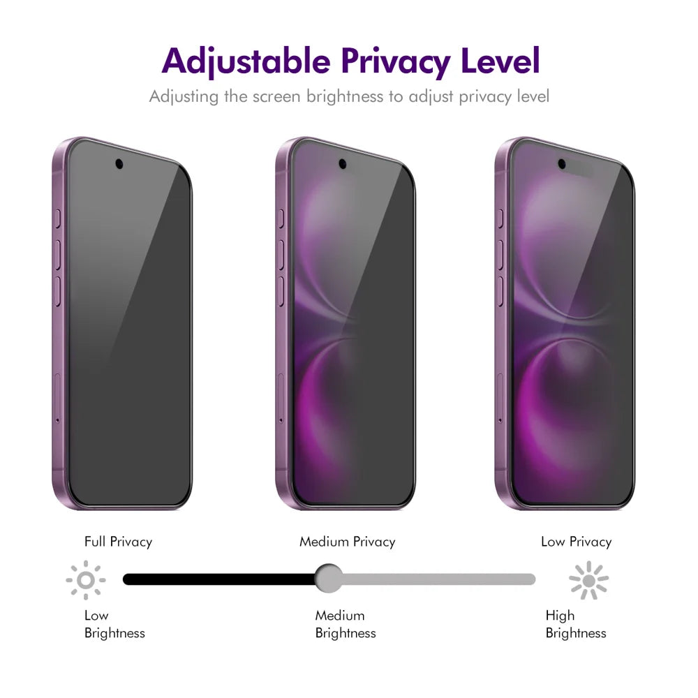 ENKAY HAT PRINCE For iPhone Air Privacy Screen Protector  28-degree Anti-Spy Tempered Glass - Black - 4