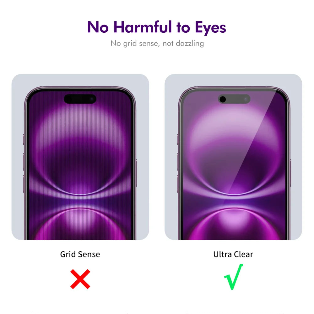 ENKAY HAT PRINCE For iPhone Air 2Pcs Anti-Spy Film  Anti-Glare Screen Protector Tempered Glass - Black - 5